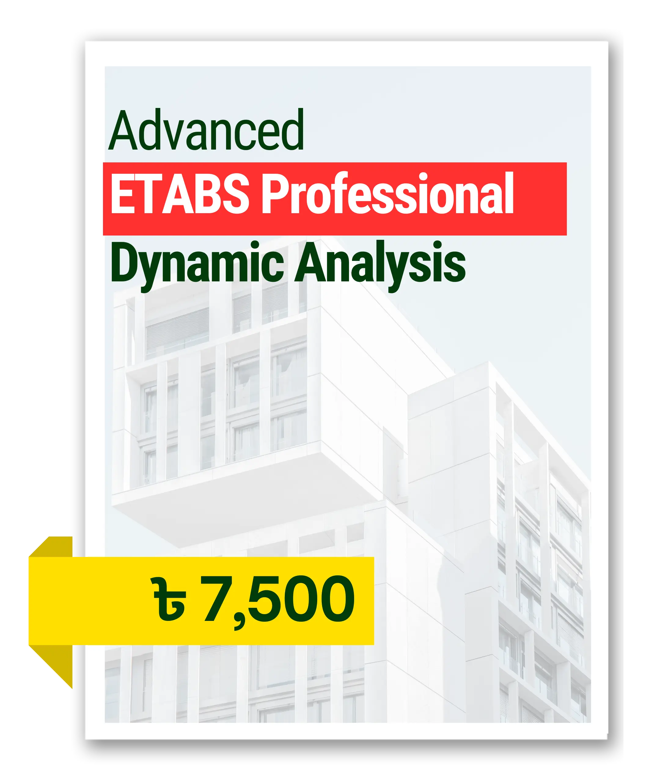 Advanced ETABS Professional Dynamic Analysis